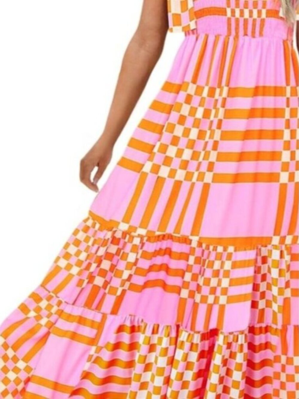 Women's Summer Maxi Dress Boho Spaghetti Straps Casual Long A-line Smocked Beach